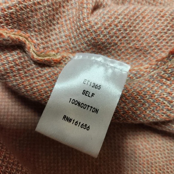 Geometric Patterned Cardigan - Cream and Orange - Picture 8 of 11